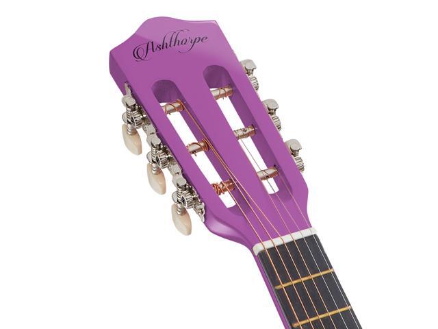 Ashthorpe 30-inch Beginner Acoustic Guitar Package (Purple), Basic Starter Kit w/ Gig Bag, Strings, Strap, Tuner, Picks