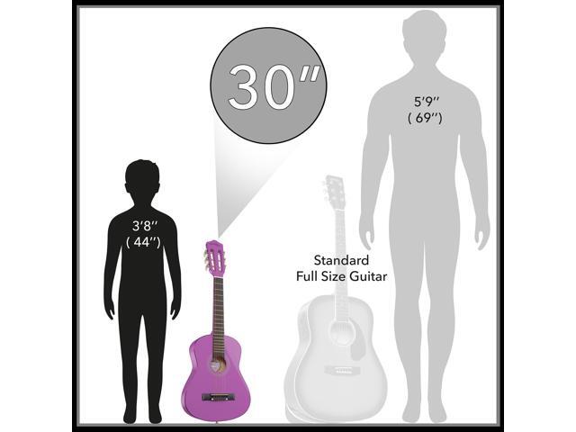 Ashthorpe 30-inch Beginner Acoustic Guitar Package (Purple), Basic Starter Kit w/ Gig Bag, Strings, Strap, Tuner, Picks