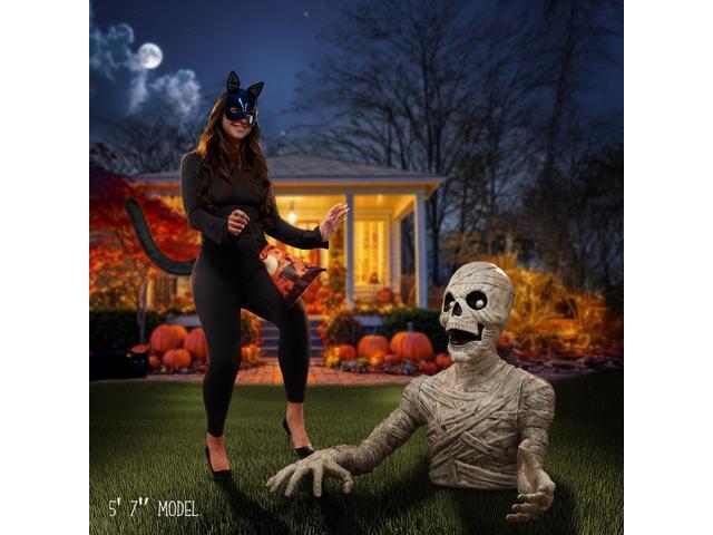 BOO BOX 36' Groundbreaking Mummy - Scary Outdoor Halloween Decorations for Porch or Yard