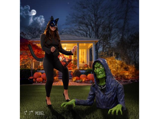 BOO BOX 36' Groundbreaking Witch - Scary Outdoor Halloween Decorations for Porch or Yard
