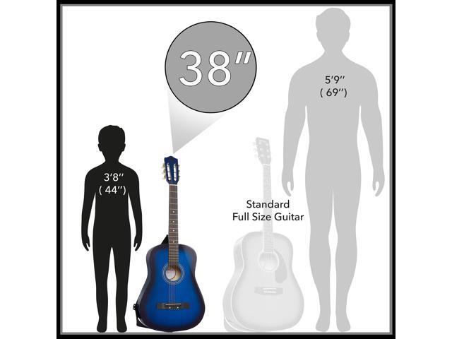 Ashthorpe 38-inch Beginner Acoustic Guitar Package (Blue), Basic Starter Kit w/ Gig Bag, Strings, Strap, Tuner, Pitch Pipe, Picks