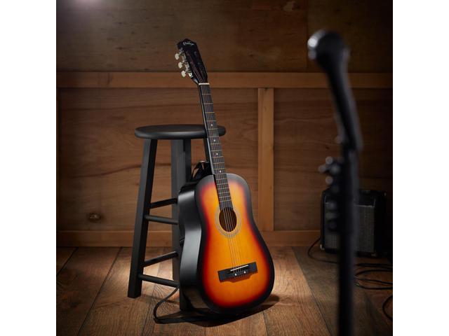 Ashthorpe 38-inch Beginner Acoustic Guitar Package (Sunburst), Basic Starter Kit w/ Gig Bag, Strings, Strap, Tuner, Pitch Pipe, Picks