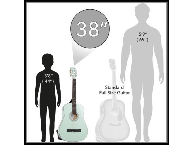 Ashthorpe 38-inch Beginner Acoustic Guitar Package (Mint Green), Basic Starter Kit w/ Gig Bag, Strings, Strap, Tuner, Picks