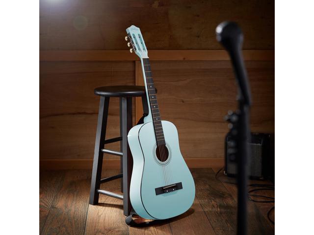 Ashthorpe 38-inch Beginner Acoustic Guitar Package (Light Blue), Basic Starter Kit w/ Gig Bag, Strings, Strap, Tuner, Pitch Pipe, Picks