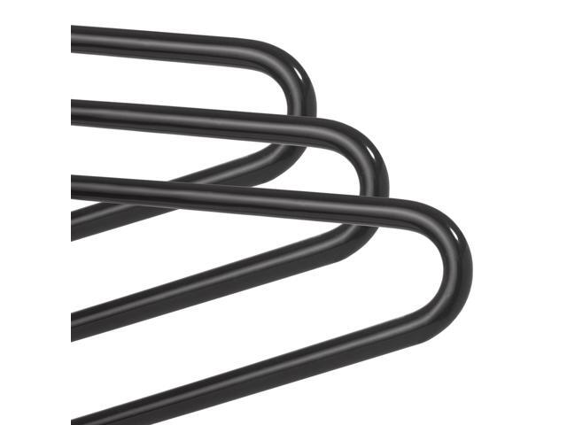 Casafield - 40 Open-Ended Pants Hangers - Easy Slide - Slim, Space Saving Design with Non-Slip Rubber Coating for Trousers, Slacks, Jeans, Skirts