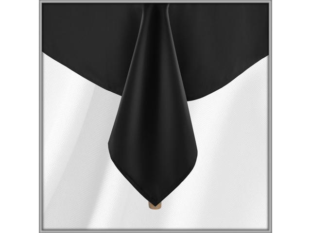 Lann's Linens 20 Pack 60 x 102 Inch Rectangular Tablecloth, Washable Polyester Fabric Table Cloth for Dining Tables, Restaurants, Weddings - Black