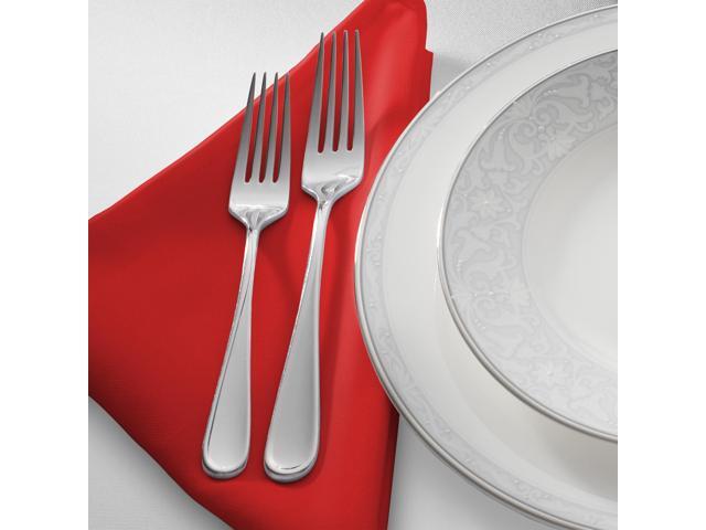 Lann's Linens Set of 144 Cloth Dinner Napkins, 20-inch Polyester Napkins, Washable and Reusable Fabric for Weddings, Hotels, Restaurants - Red