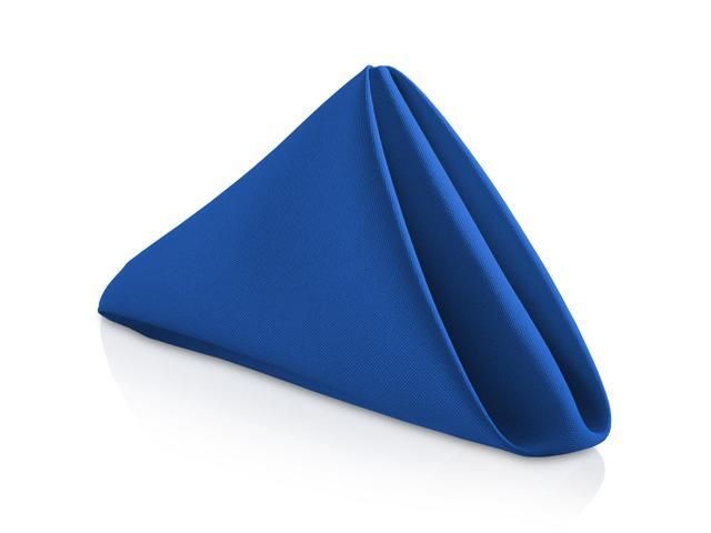 Lann's Linens Set of 144 Cloth Dinner Napkins, 17-inch Polyester Napkins, Washable and Reusable Fabric for Weddings, Hotels, Restaurants - Royal Blue