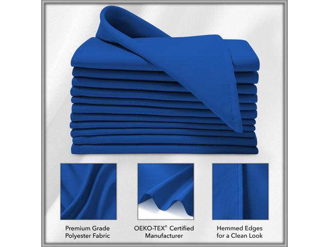 Lann's Linens Set of 144 Cloth Dinner Napkins, 20-inch Polyester Napkins, Washable and Reusable Fabric for Weddings, Hotels, Restaurants - Royal Blue