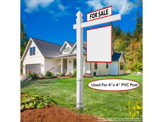 Casafield 30' Replacement Real Estate Yard Sign Post Stake - Black Steel