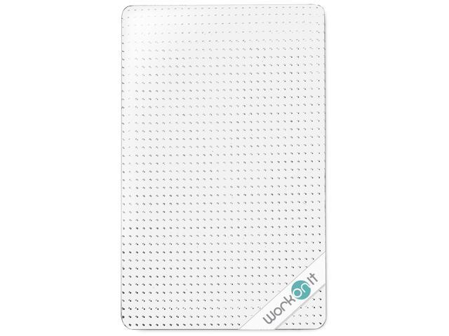 WorkOnIt Office Chair Mat, 30' x 48' Clear Desk Chair Floor Mat for Low Pile Carpet, Heavy Duty Non-Slip Thick Floor Protector for Home and Office