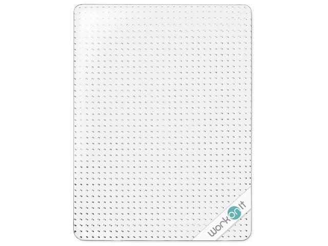 WorkOnIt Office Chair Mat, 36' x 48' Clear Desk Chair Floor Mat for Low Pile Carpet, Heavy Duty Non-Slip Thick Floor Protector for Home and Office
