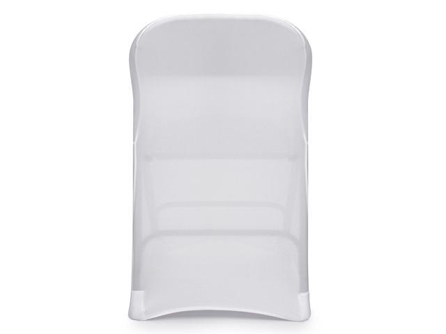 Lann's Linens 100 pcs White Spandex Folding Chair Covers for Wedding, Party, and Banquet