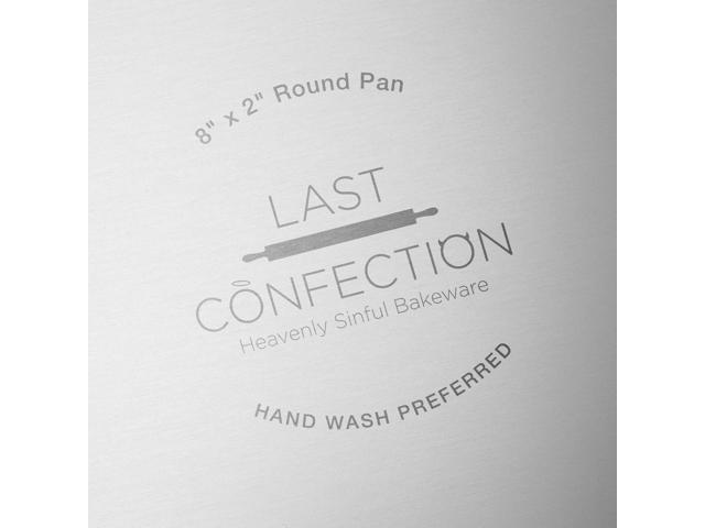 Last Confection 2-Piece Cake Pan Set - 8' x 2' Round Aluminum Pans