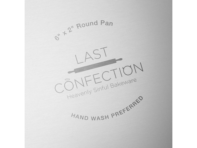 Last Confection 2-Piece Cake Pan Set - 6' x 2' Round Aluminum Pans