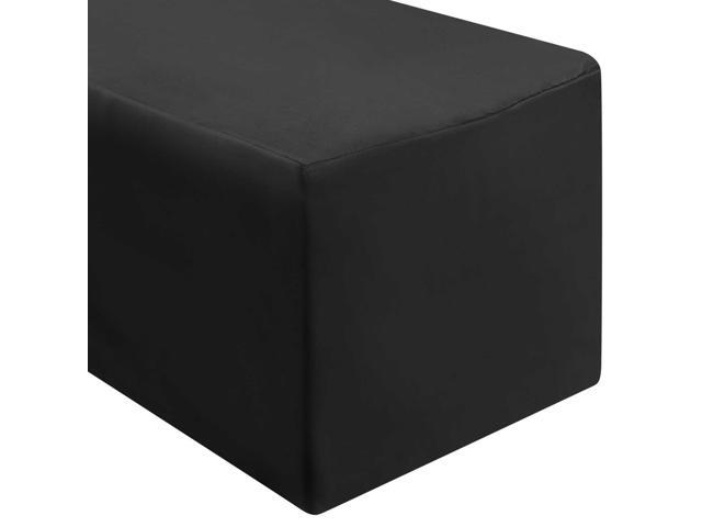 Lann's Linens - 6' Premium Fitted Tablecloth for 72' x 30' Rectangular Table - Wedding / Banquet / Trade Show - Polyester Cloth Fabric Cover - Black