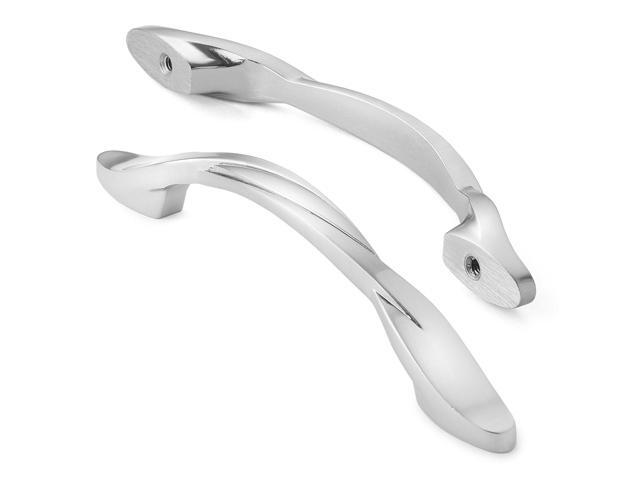 Cauldham 10 Pack Solid Braided Kitchen Cabinet Pulls Handles (5' Hole Centers) - Drawer/Door Hardware - Style M260 - Satin Nickel