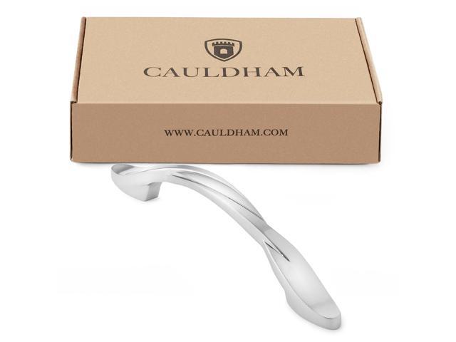 Cauldham 10 Pack Solid Braided Kitchen Cabinet Pulls Handles (5' Hole Centers) - Drawer/Door Hardware - Style M260 - Satin Nickel