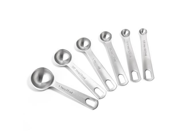 Last Confection Stainless Steel Measuring Spoons, Set of 6 for Dry Spices and Liquid Cooking & Baking Ingredients