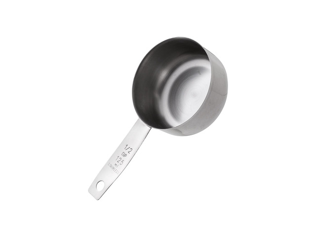 Olde Midway Stainless Steel Popcorn Machine Accessories - 4 Piece Set with Measuring Spoons, Scoop, and Salt Shaker