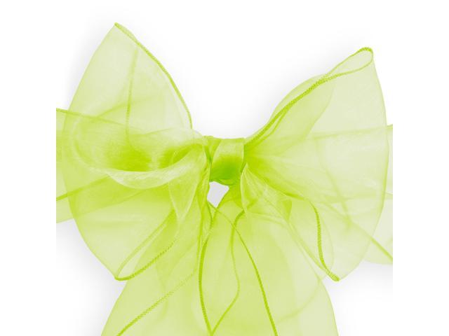 Lann's Linens - 10 Elegant Organza Wedding/Party Chair Cover Sashes/Bows - Ribbon Tie Back Sash - Sage Green