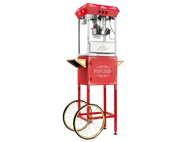 Photos - Other kitchen appliances Olde Midway Vintage Style Popcorn Machine Maker Popper with Cart and 8-Oun
