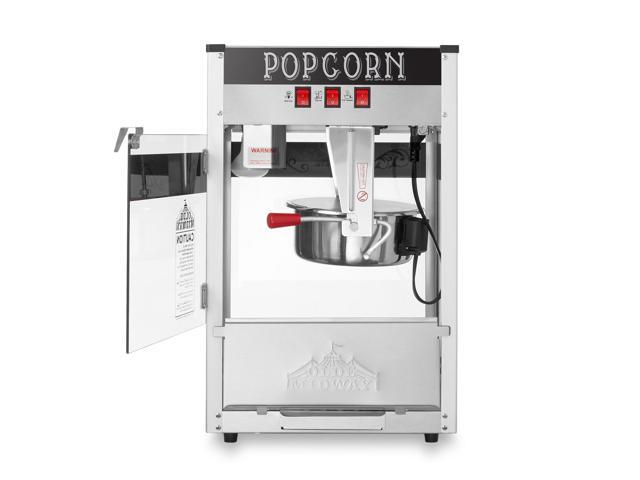 Olde Midway Commercial Popcorn Machine Maker Popper with 8-Ounce Kettle - Black