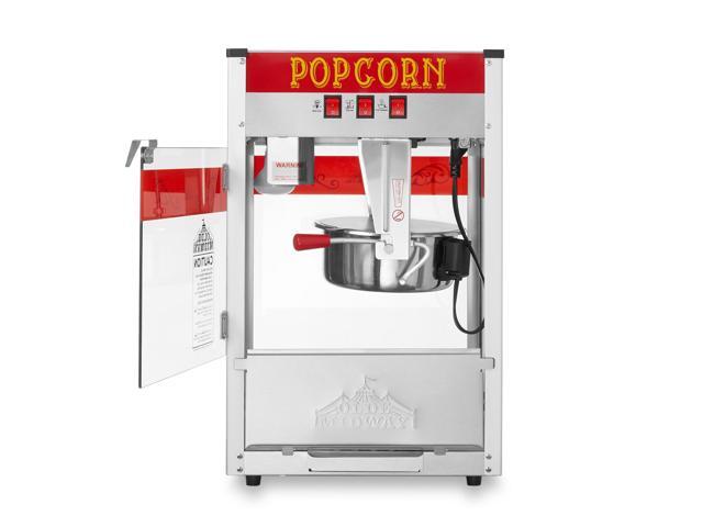 Olde Midway Commercial Popcorn Machine Maker Popper with 8-Ounce Kettle - Red