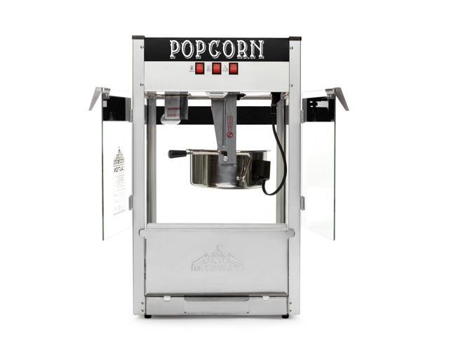 Olde Midway Commercial Popcorn Machine Maker Popper with Large 12-Ounce Kettle - Black