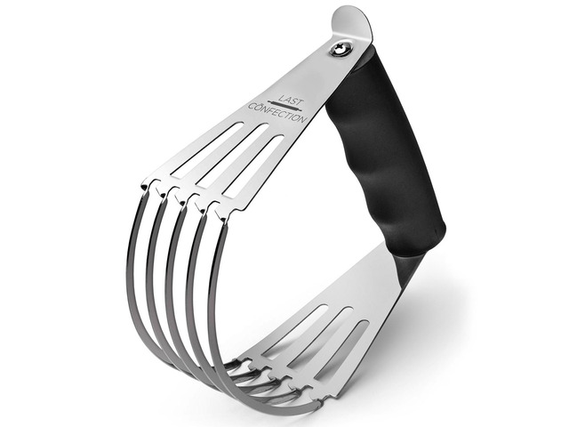 last confection pastry blender dough cutter soft grip handle & stainless steel blades professional flour mixer for pasta, pie crust and cake