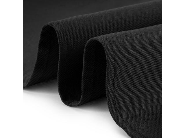 Lann's Linens - 70' Square Premium Tablecloth for Wedding / Banquet / Restaurant - Polyester Fabric Table Cloth - Black