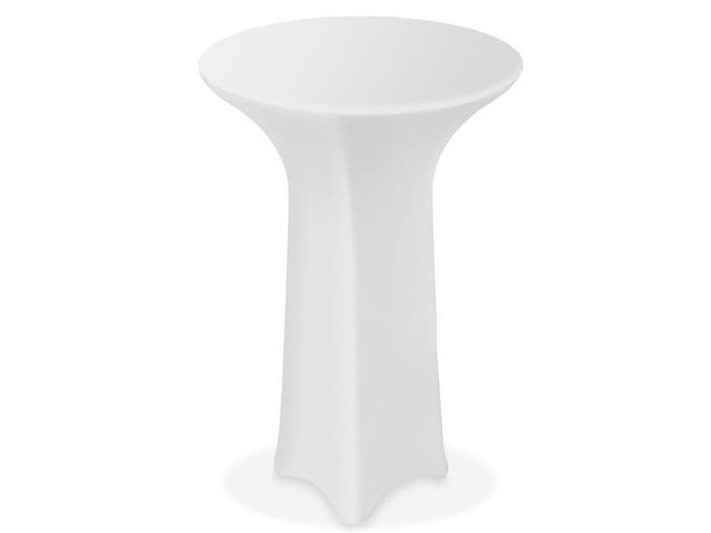 Lann's Linens - 36' Round Highboy Cocktail Table Cover, Stretch Spandex Fitted Tablecloth - White