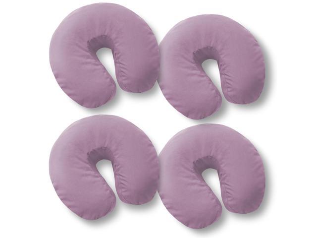 Saloniture 4-Pack Premium Microfiber Face Cradle Covers - Ultra Soft Fitted Massage Table Cradle Cover - Lavender