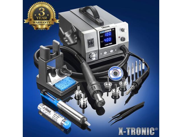 X-Tronic 4040-PRO-X ? Platinum Series ? 750 Watt Hot Air Rework Soldering Iron Station ? Brushless DC Vortex Blower Air System ? C/F Conversion,...