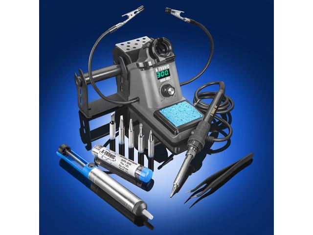 X-Tronic 9080-XR3 - 110 Watt Heavy Duty 'Fine to Medium Gauge Wire" Soldering Iron Station: LED Temperature Display, Sleep Function (0 to 30...