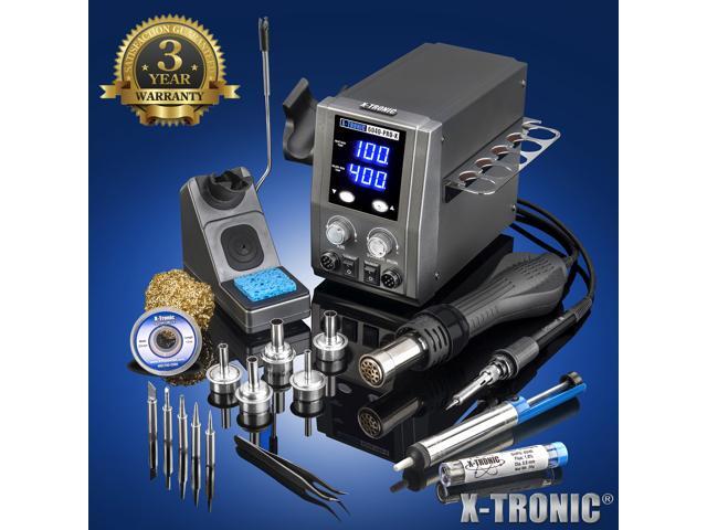 X-Tronic 6040-PRO-X ? Platinum Series ? 700 Watt ? Hot Air Rework Soldering Iron Station ? Digital Temp Controls, C/F Func, 0-30 Min Sleep, Auto...