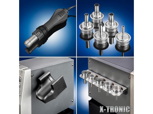 X-Tronic 6020-PRO-X ? Platinum Series ? 750 Watt ? Hot Air Rework Station ? 3 Temp Presets, Temp Calibration Func, C/F Func, Auto Cool Down/Standby...