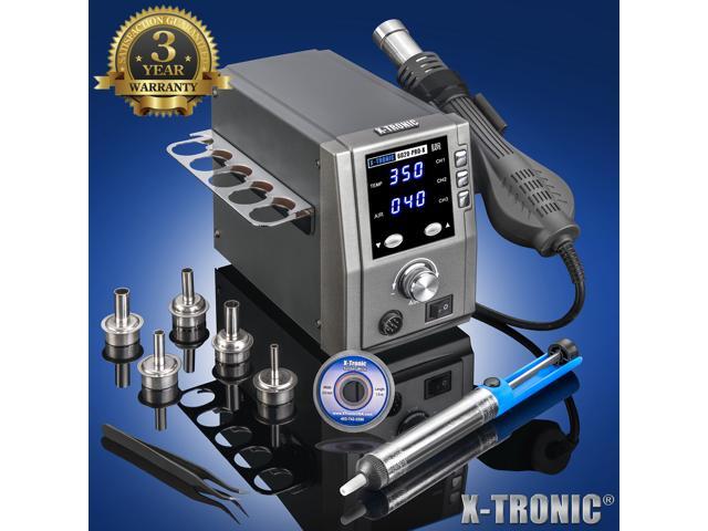 X-Tronic 6020-PRO-X ? Platinum Series ? 750 Watt ? Hot Air Rework Station ? 3 Temp Presets, Temp Calibration Func, C/F Func, Auto Cool Down/Standby...