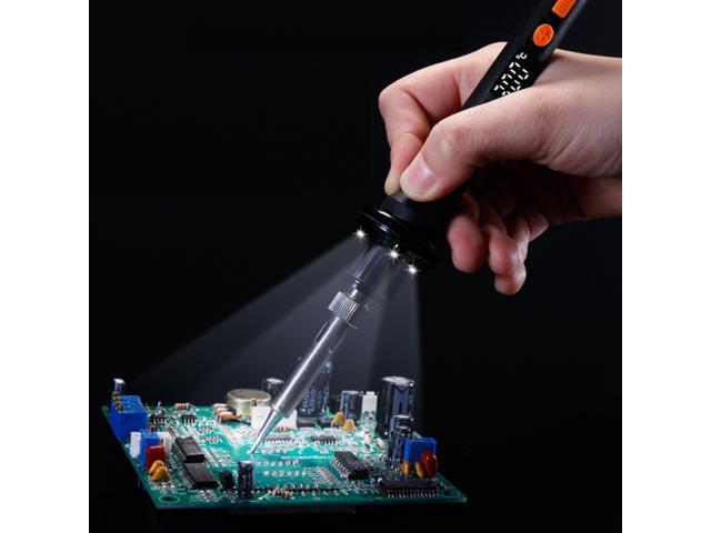 The Remarkable 'Triple LED Illuminating' X-Tronic 1010-PRO-ST - 65 Watt Soldering Iron - 5 Extra Solder Tips, 0-99 Min Sleep Func, Digital...
