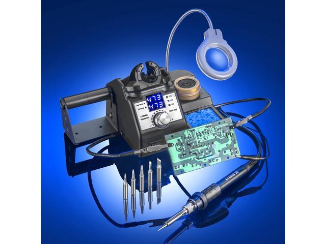 X-Tronic's 3060-PRO ? Dual LED Display ? 75 W Soldering Iron Station ? 5 Extra Tips ? Mag Lamp ? 4 Helping Hands ? 50g Roll of Solder ? Brass...