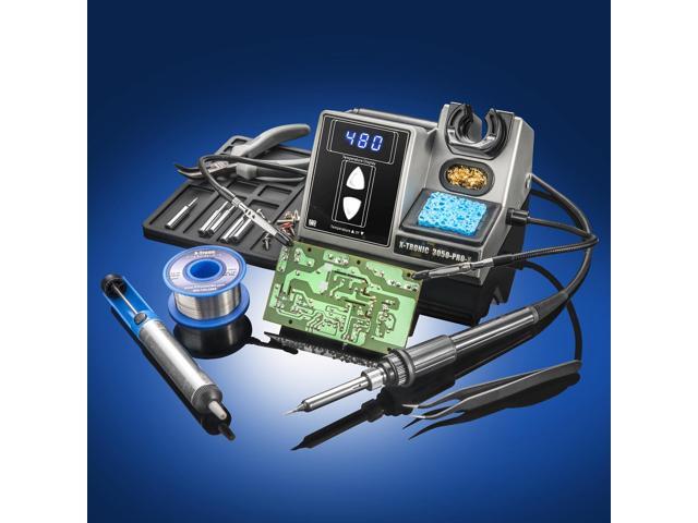 X-Tronic Model 3050-PRO-X Digital LED Soldering Iron Station with 2 Convenient Helping Hands, 1-30 Minute Sleep Function, C/F Programmable, Solder...