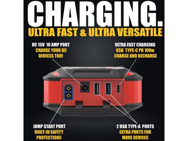 Antigravity XP-20 Micro-Start Lithium Jump Starter for Cars, Trucks & Motorcycles 800A Start / 4000A Peak, 20,000mAh, USB-C PD 100W