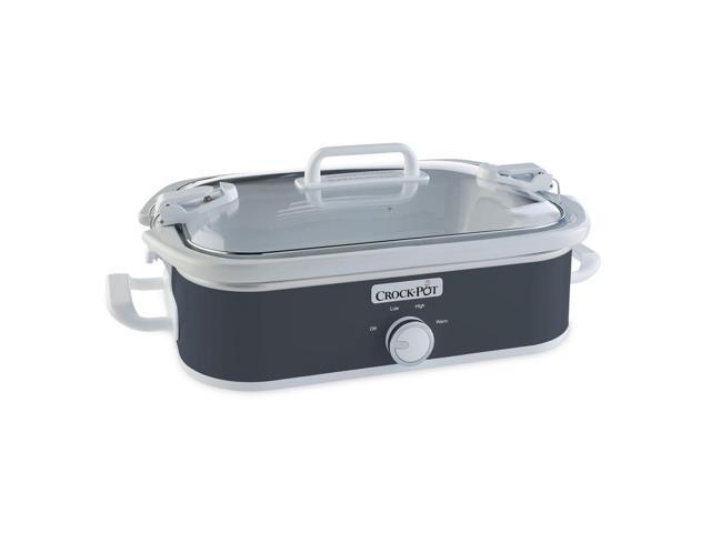 Photos - Multi Cooker Crock-Pot 3.5-Quart Casserole Crock Slow Cooker, Charcoal SCCPCCM350-CH 