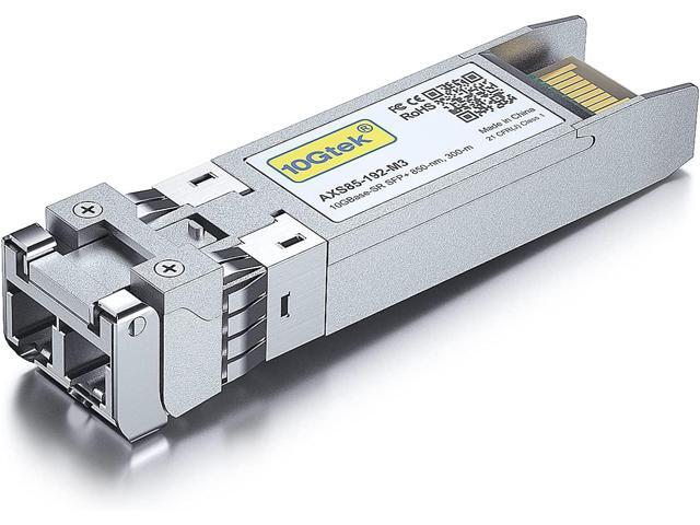 10Gtek 10GBase-SR SFP+ LC Transceiver, 10G 850nm Multimode SFP Module, up to 300 Meters, for Cisco SFP-10G-SR, Meraki MA-SFP-10GB-SR, Ubiquiti...