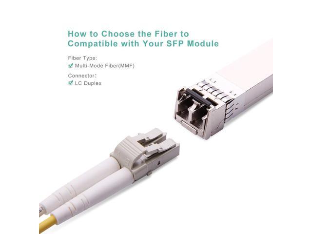 10Gtek LC-LC OM3 Fiber Optic Cable, Multi-Mode Duplex 50/125, LSZH, 3-Meter(9.8ft)