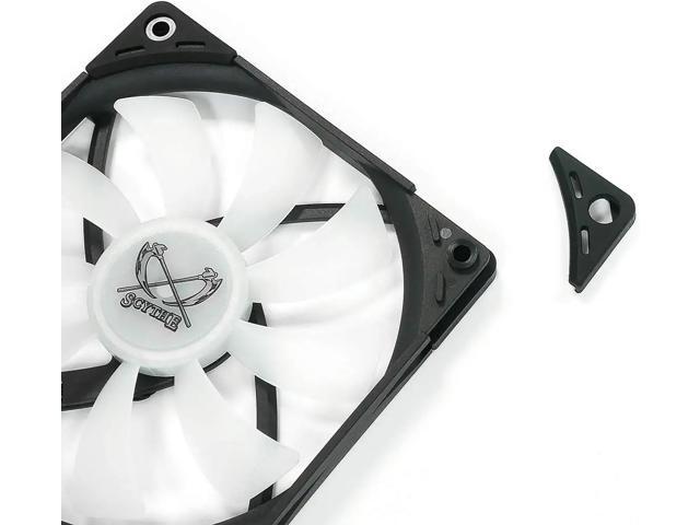 Scythe Kaze Flex PWM, Premium Quiet RGB Slim Fan, 4-Pin, 1800RPM, No Controller Included, Single Pack (120x15mm, RGB LED)