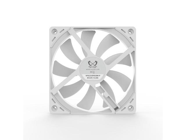 Scythe Kaze Flex II PWM, 120mm, Premium PC Computer Case Fan, High-Speed, High Performance, 4-Pin, White Colour, Single Pack