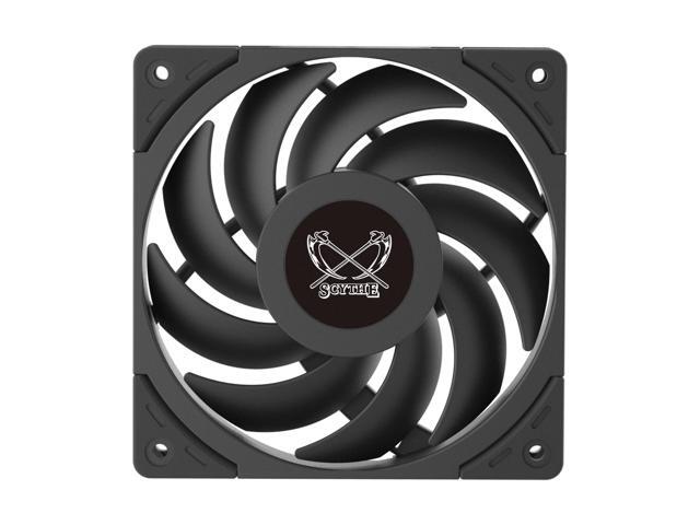 Scythe Wonder Tornado 120mm Quiet PC Computer Case Fan, PWM 350-2000 RPM, High-Performance CPU Cooling Fan, 4-Pin Connector, Black, Single Pack