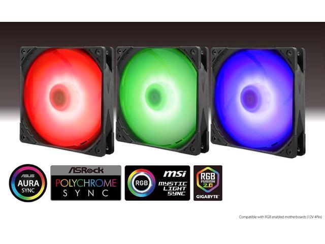 Scythe 140mm RGB PWM Fan Kaze Flex, Silent Cooling 300-1800 RPM, FDB Bearing, High Airflow PC Case Fan, 4-Pin RGB Compatible (No Controller)