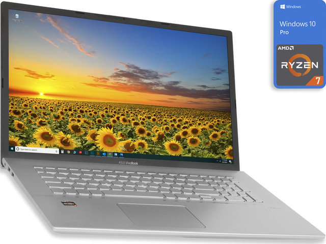 ASUS VivoBook X712DA Notebook, 17.3' FHD Display, AMD Ryzen 7 3700U Upto 4.0GHz, 12GB RAM, 512GB NVMe SSD, Vega 10, HDMI, Card Reader, Wi-Fi,...